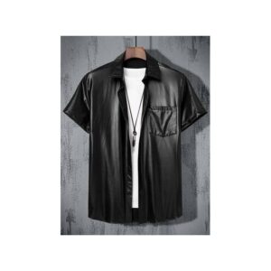 luxury leather top black